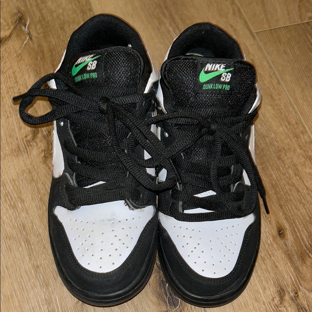 Nike Pigeon Dunks Black and White Sneakers